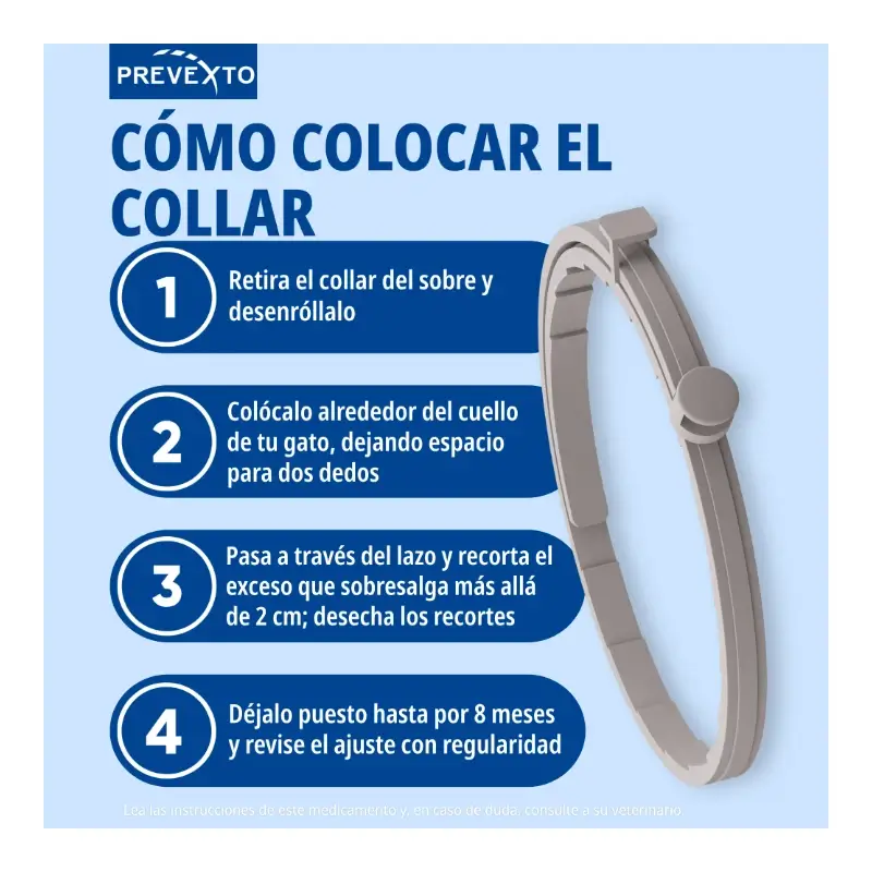 Prevexto anti-parasite collar for cats, 38cm