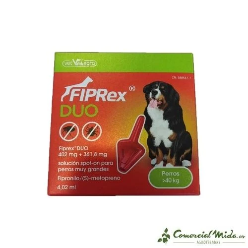 Pipeta Antiparasitaria FIPREX DUO con Fipronilo para Perros