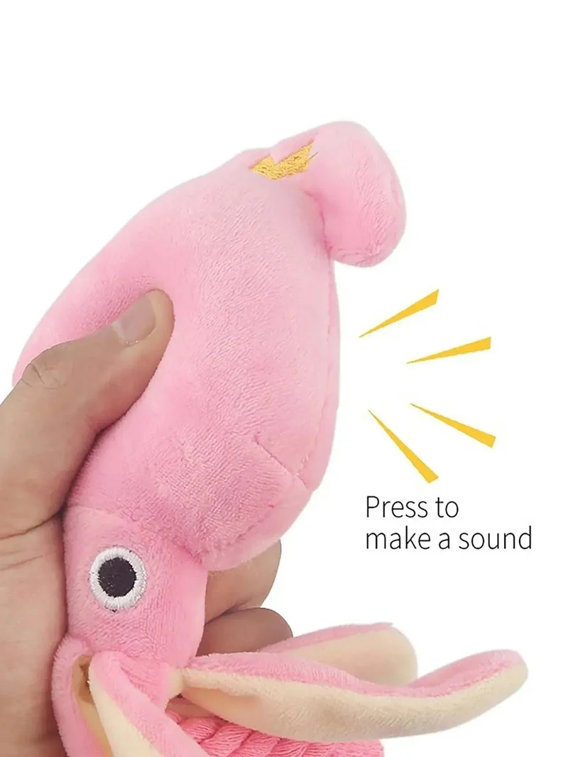 Jouet en peluche pieuvre interactif pour chien
