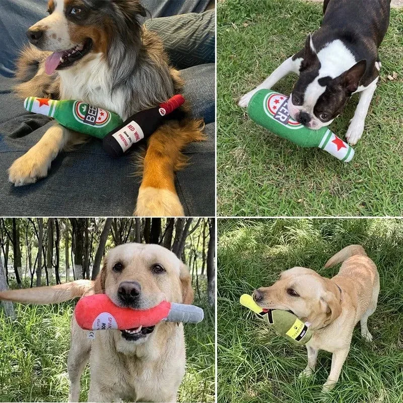 Jouet interactif pour chien : Bouteille de champagne amusante !