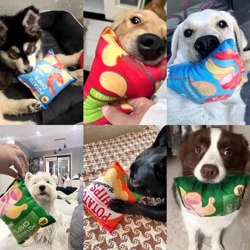 Jouet Amusant pour Chien - Peluche Siffleuse et Crépitante