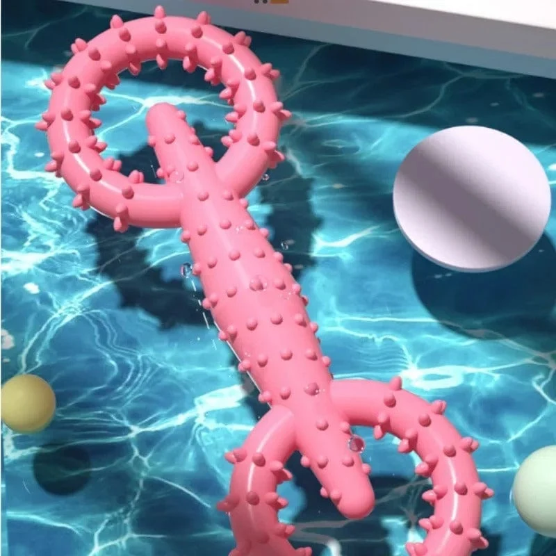 Anneau de traction robuste pour chiens - Jouet à mâcher interactif