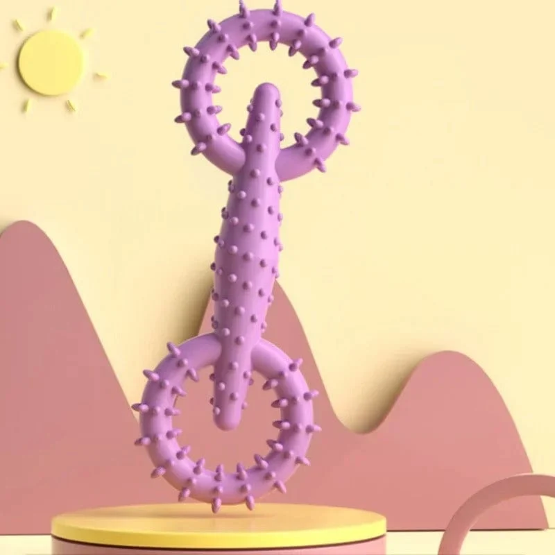 Anneau de traction robuste pour chiens - Jouet à mâcher interactif