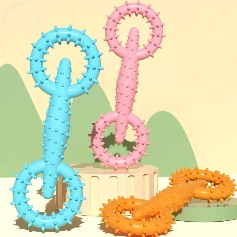 Anneau de traction robuste pour chiens - Jouet à mâcher interactif