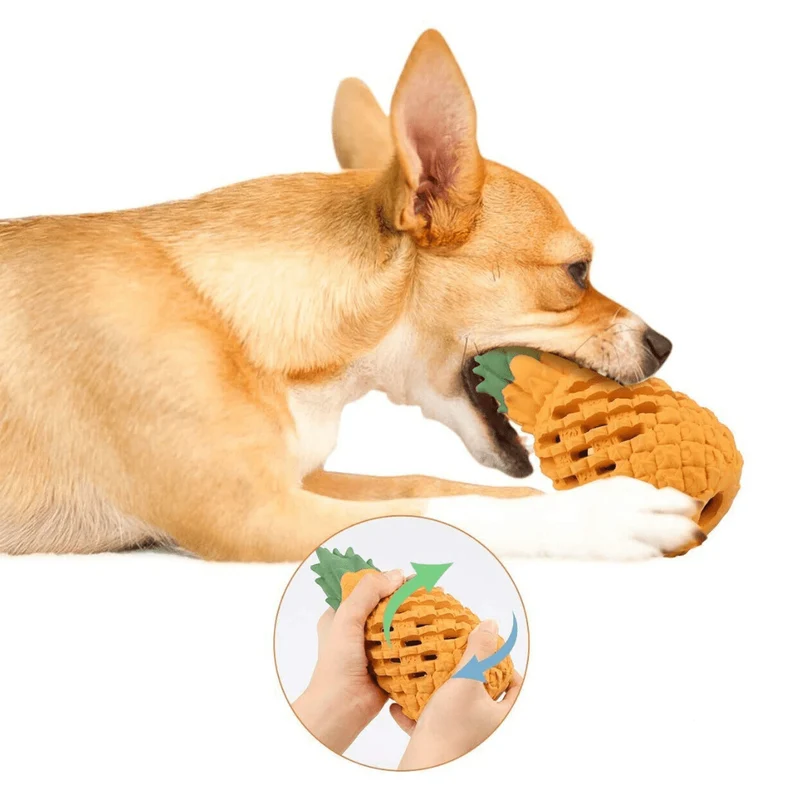 Jouet à mâcher ananas incassable pour chiens