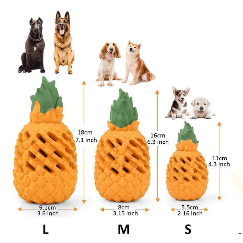 Jouet à mâcher ananas incassable pour chiens