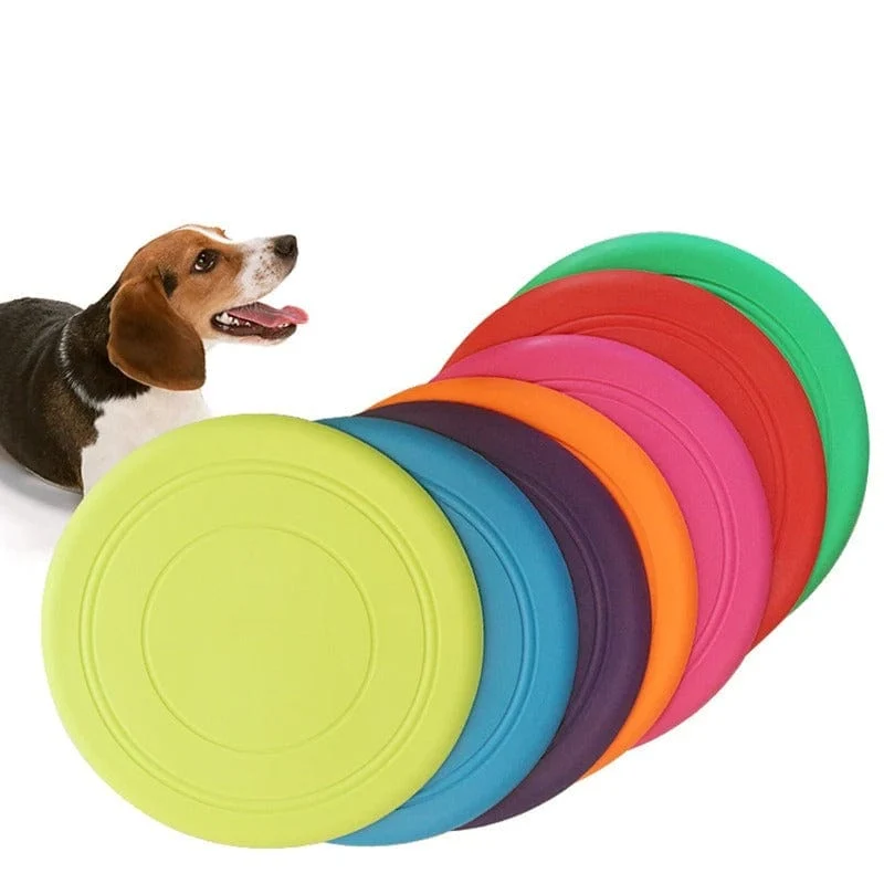 Disque Volant en Silicone Coloré pour Chiens