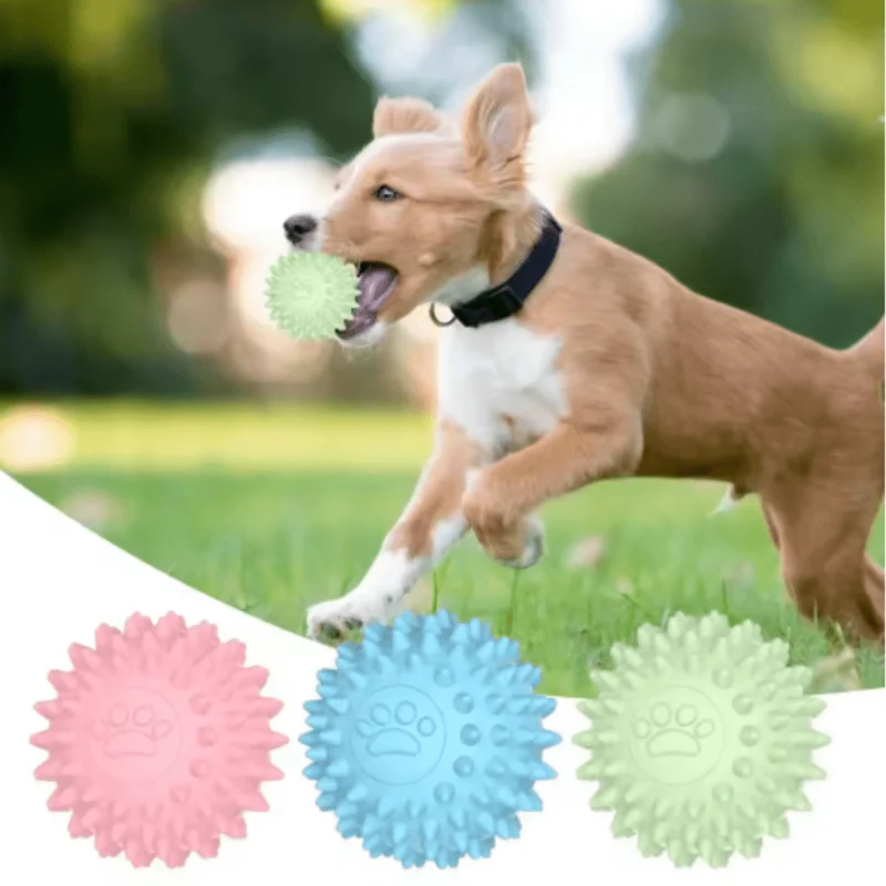 Balle Rebondissante en Caoutchouc Durable pour Chiens