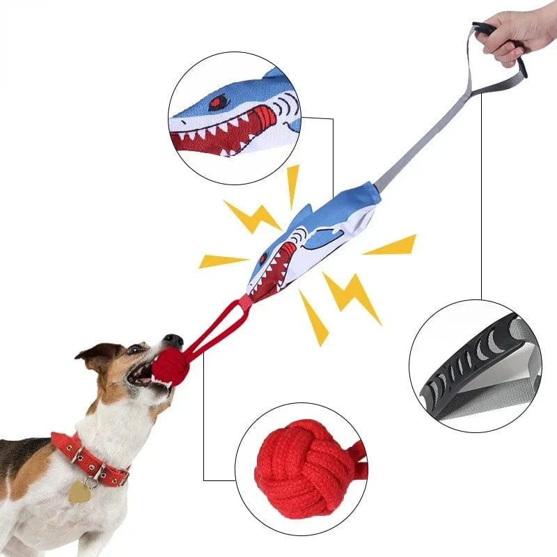 Jouet interactif à tirer pour chiens - Résistant et stimulant