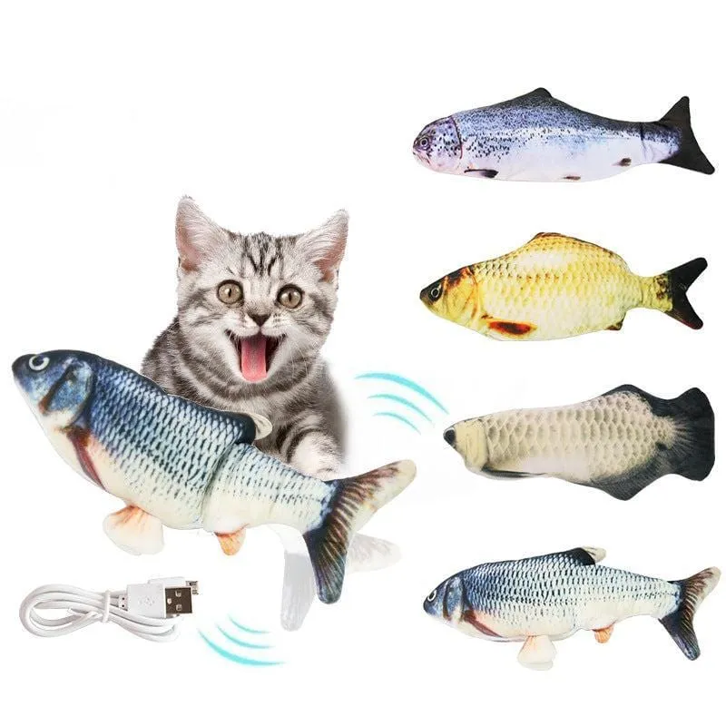 Poisson Gigotant Interactif pour Chiens - Jouet Amusant et Actif