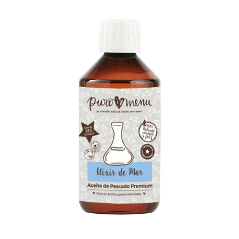 ELIXIR DE MAR ACEITE DE PESCADO PREMIUM PERROS Y GATOS PUROMENU 250 ML