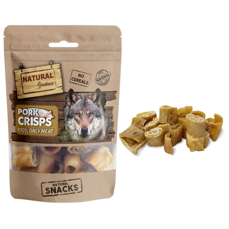 SNACK DESHIDRATADO NATURAL GREATNESS CORTEZAS DE CERDO DUREZA ALTA 70 G
