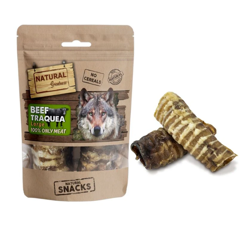 SNACK DESHIDRATADO NATURAL GREATNESS TRAQUEA DE TERNERA GRANDE DUREZA ALTA 100 G