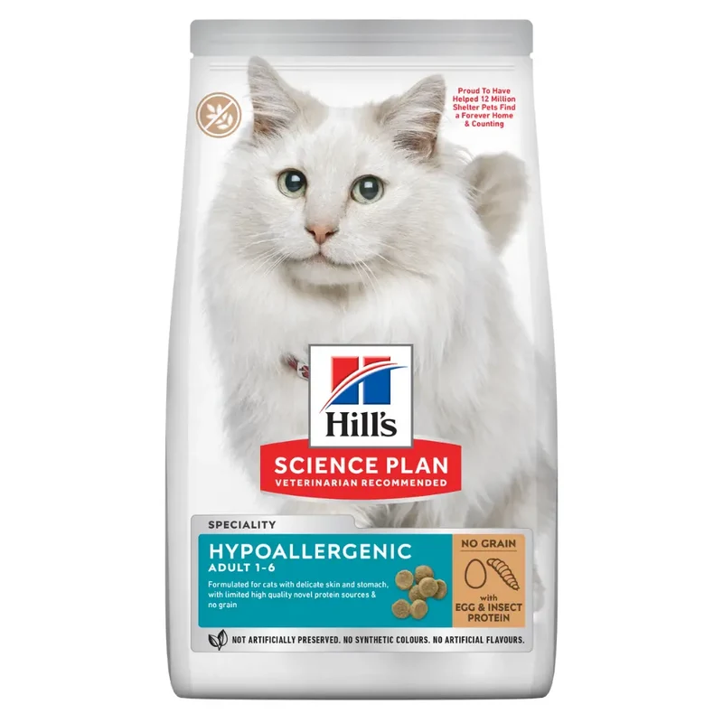 Hill'S Science Plan Adult Hypoallergenic Huevo e Insectos 7 kg Alimento para Gatos