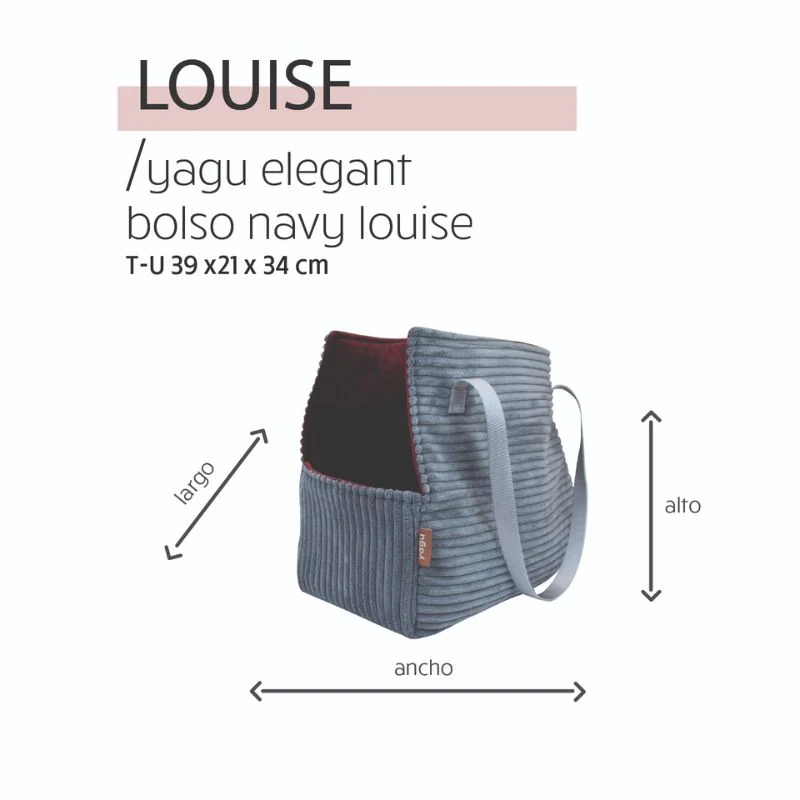 BOLSO PARA PERROS YAGU NAVY LOUISE 39 x 21 x 34 CM