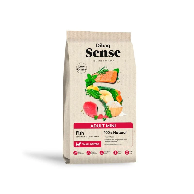 DIBAQ SENSE LOW GRAIN PERROS PESCADO ADULTO MINI 2 KG