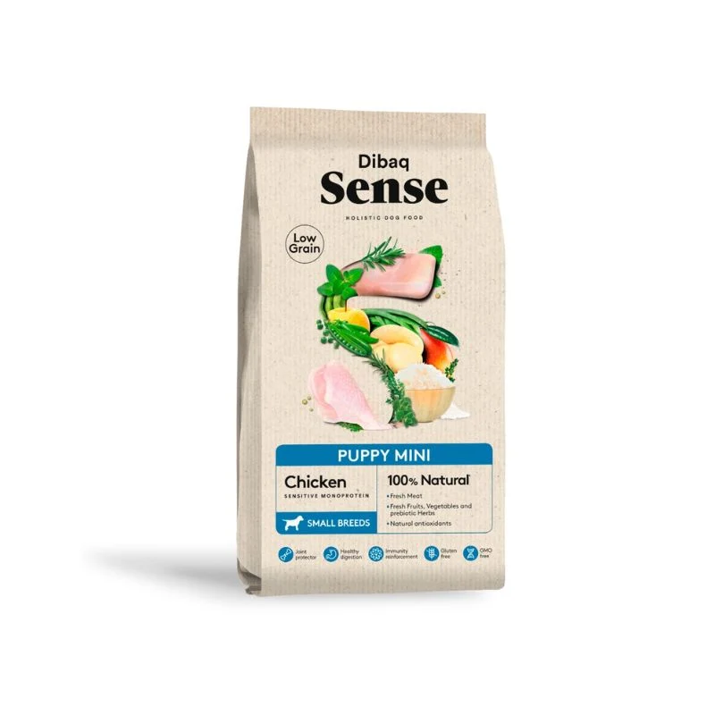 DIBAQ SENSE LOW GRAIN PERROS POLLO CACHORRO MINI 2 KG