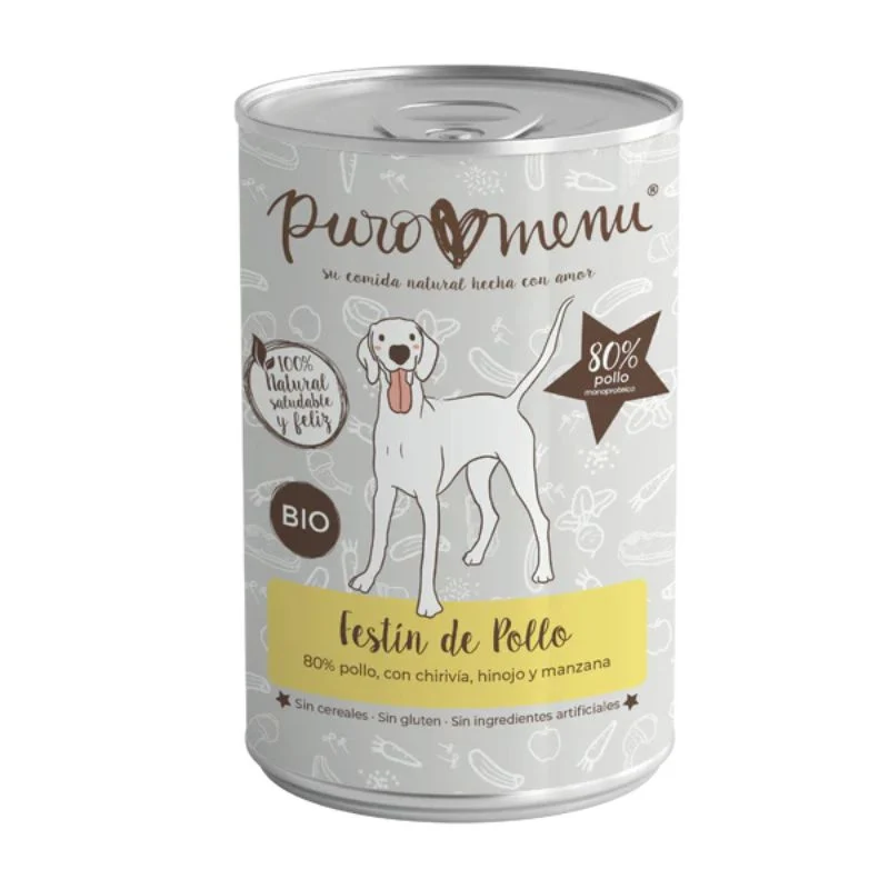 FESTIN DE POLLO BIO PERROS PUROMENU 12 X 400 G