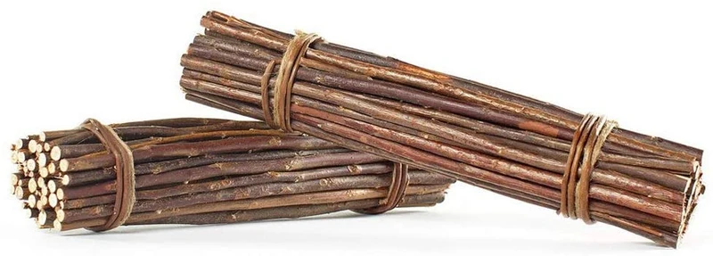 Niteangel Willow Mega Munch Sticks para conejos Chinchilla Guinea Pigs – Juguetes para masticar pequeños animales – 2 paquetes