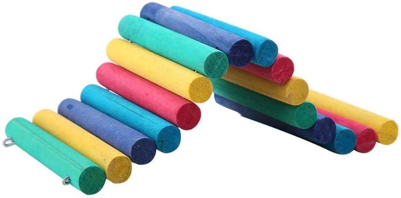 PIVBY – Escalera de madera para hámster, puente, juguete pequeño para masticar, rata, roedores, juguete de escondite (paquete de 2)