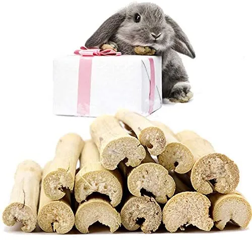 Dbeans Flourithing - Varillas para masticar de 3.53 oz de conejillos de India, Toys, Bambú dulce natural para dientes limpios y encías saludables, mascotas ya no muerden sus casas, para conejos, hámster, pájaro, etc.
