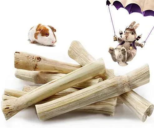 Dbeans Flourithing - Varillas para masticar de 3.53 oz de conejillos de India, Toys, Bambú dulce natural para dientes limpios y encías saludables, mascotas ya no muerden sus casas, para conejos, hámster, pájaro, etc.