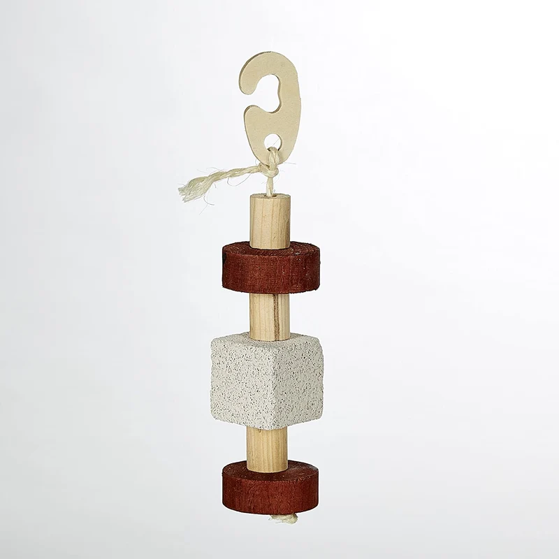 Kaytee - Juguete colgante de madera de lava natural para animales pequeños