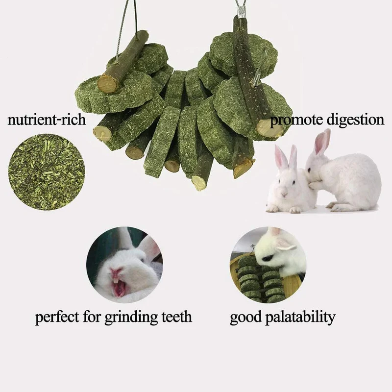 Juguetes de masticación para dientes, palitos de madera de manzana orgánica para conejos, conejos, chinchilla, cobayas, hámsteres, loros y otros animales pequeños para masticar/jugar. Juguetes de aperitivos para mascotas con pasta.