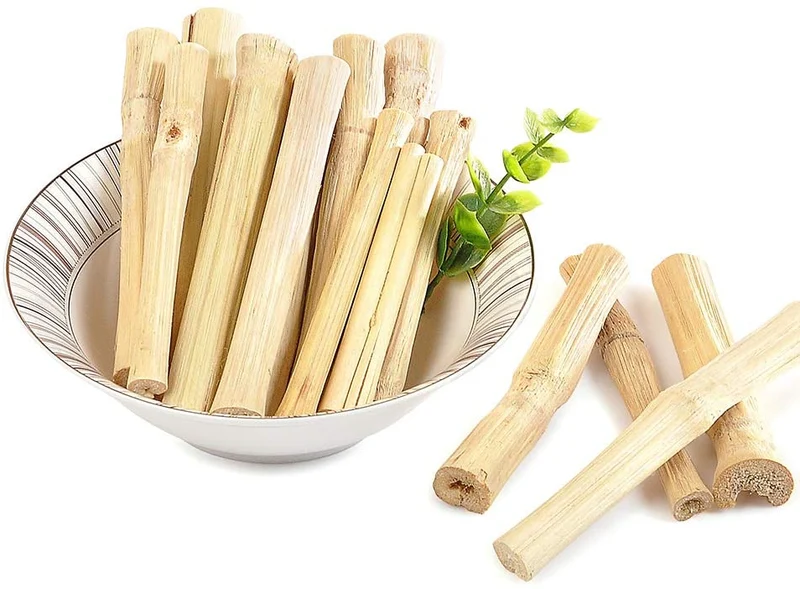 Niteangel bambú natural Masticar Juguetes para conejos, Chinchilla, Conejillos de Indias y otros pequeños animales