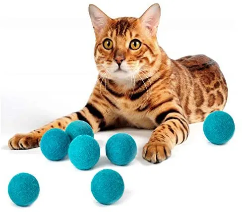 MEOWFIA Wool Ball Toys - 6-Pack