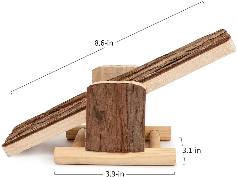 Niteangel hámster de madera natural Balancín