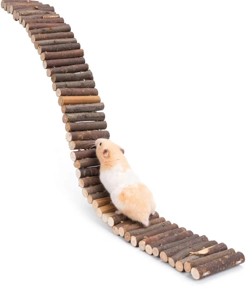Niteangel Hamster Suspension Bridge Toy: Escalera de escalada larga para hámster sirio enano, ratones, gérmenes y otros animales pequeños