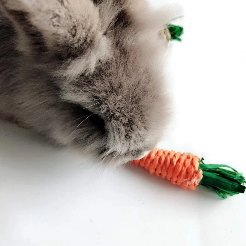Hamiledyi Bunny divertido árbol conejo juguete masticable con forma de zanahoria Playpen