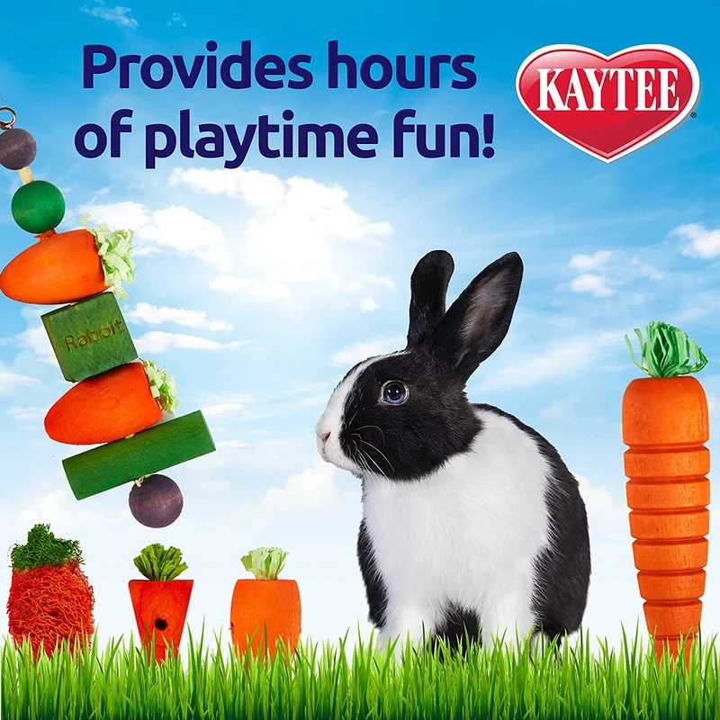 Surtido de juguetes para morder y jugar para conejos (5 unidades) de la marca Kaytee
