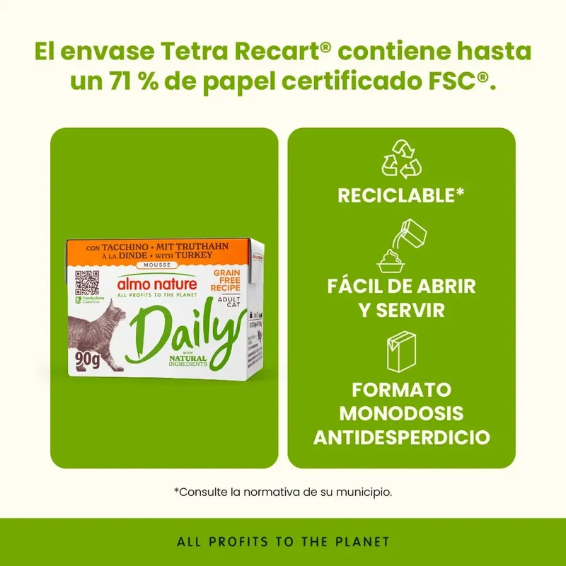 Almo Nature Daily Pavo Brick Comida Húmeda para Gatos