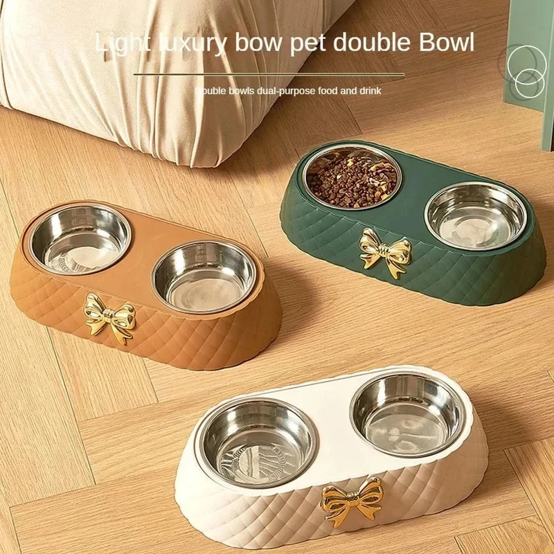 Gamelle chien double couche en inox pour animaux