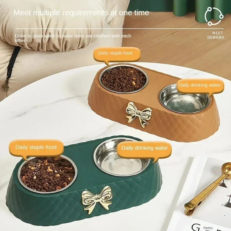 Gamelle chien double couche en inox pour animaux