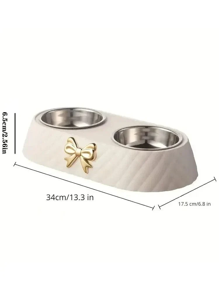 Gamelle chien double couche en inox pour animaux