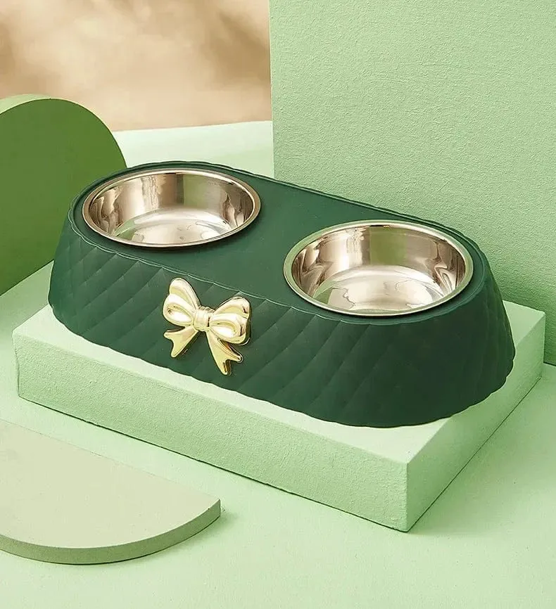 Gamelle chien double couche en inox pour animaux