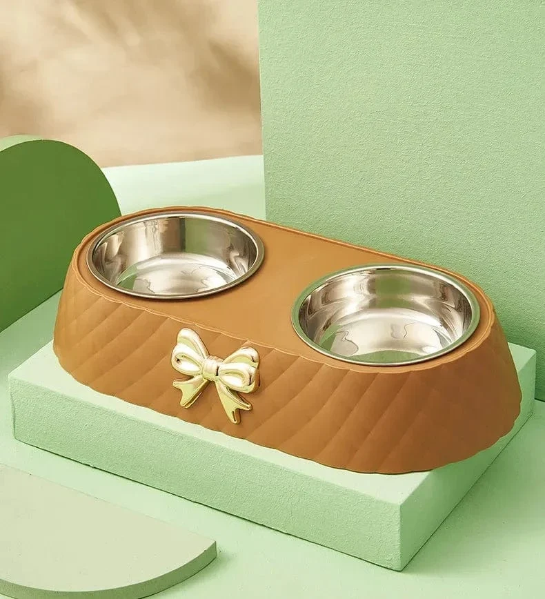 Gamelle chien double couche en inox pour animaux