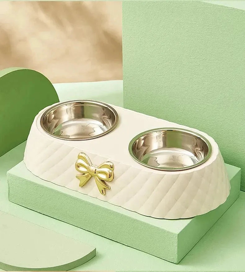 Gamelle chien double couche en inox pour animaux