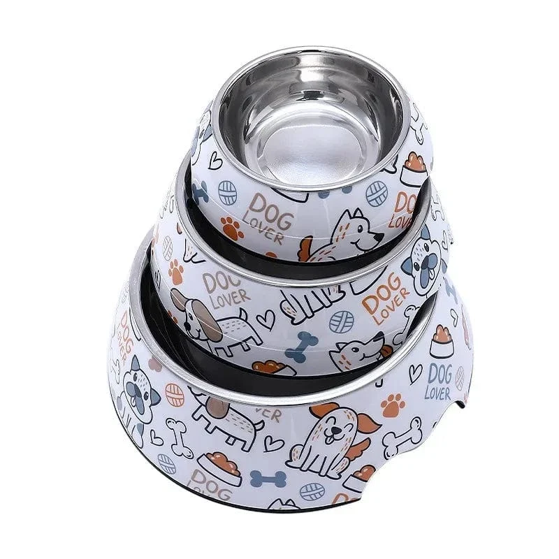 Gamelle chien en acier inoxydable pour animaux