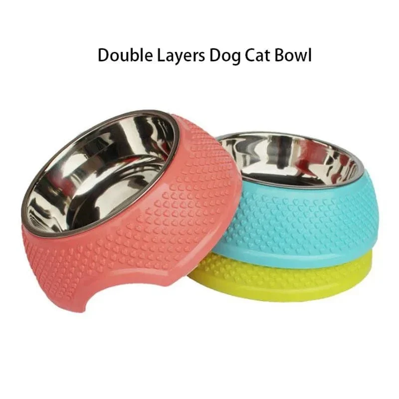 Gamelle Chien Double Couche - Distributeur Antidérapant et Écologique