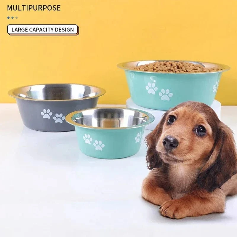 Gamelle chien en acier inoxydable antidérapante