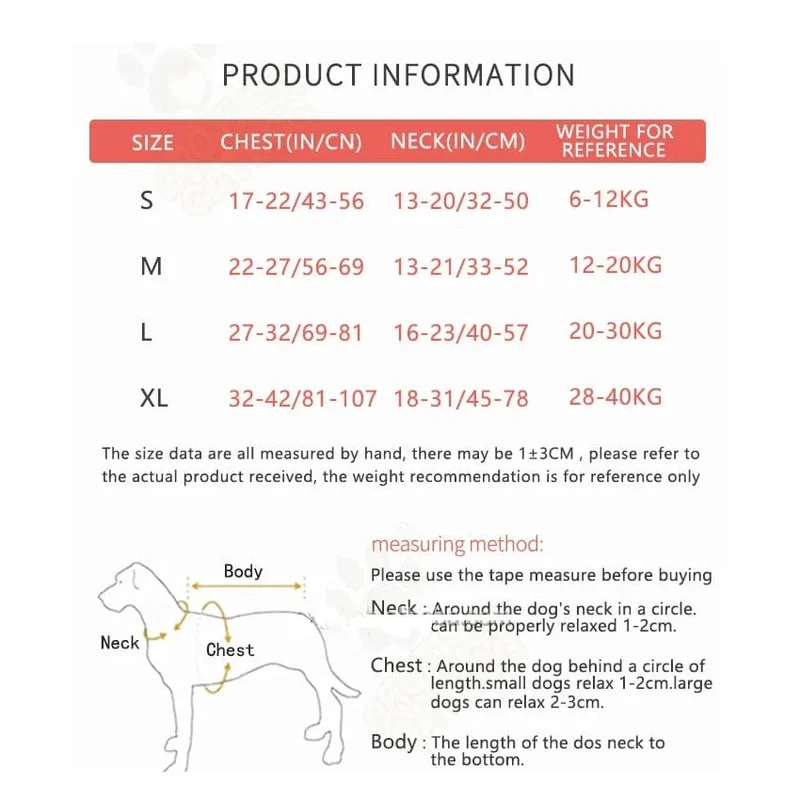Harnais anti traction chien réglable et réfléchissant pour tous les tailles