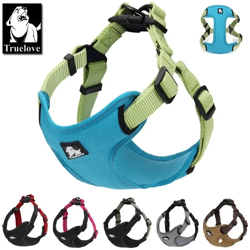 Harnais anti traction chien rembourré et réfléchissant
