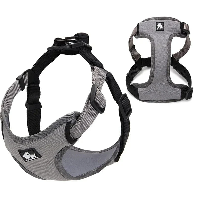 Harnais anti traction chien rembourré et réfléchissant