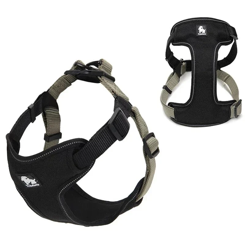 Harnais anti traction chien rembourré et réfléchissant