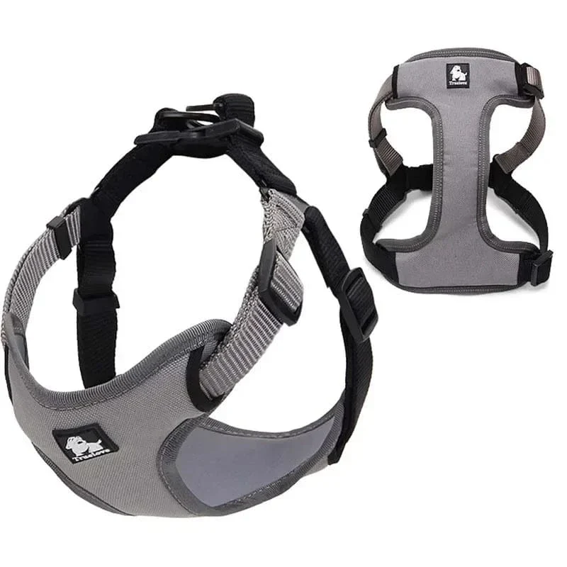 Harnais anti traction chien rembourré et réfléchissant