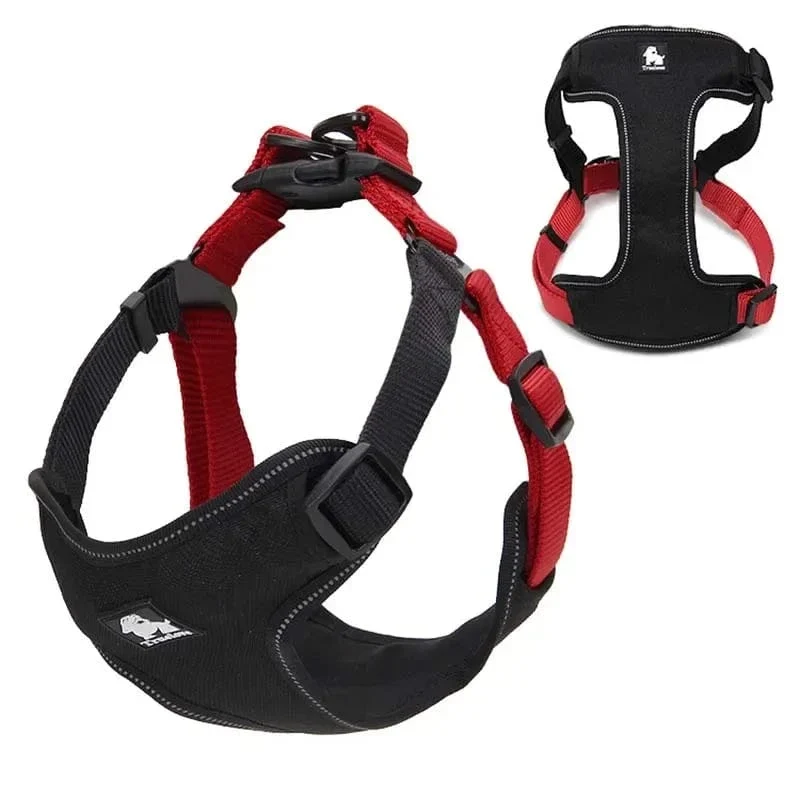 Harnais anti traction chien rembourré et réfléchissant